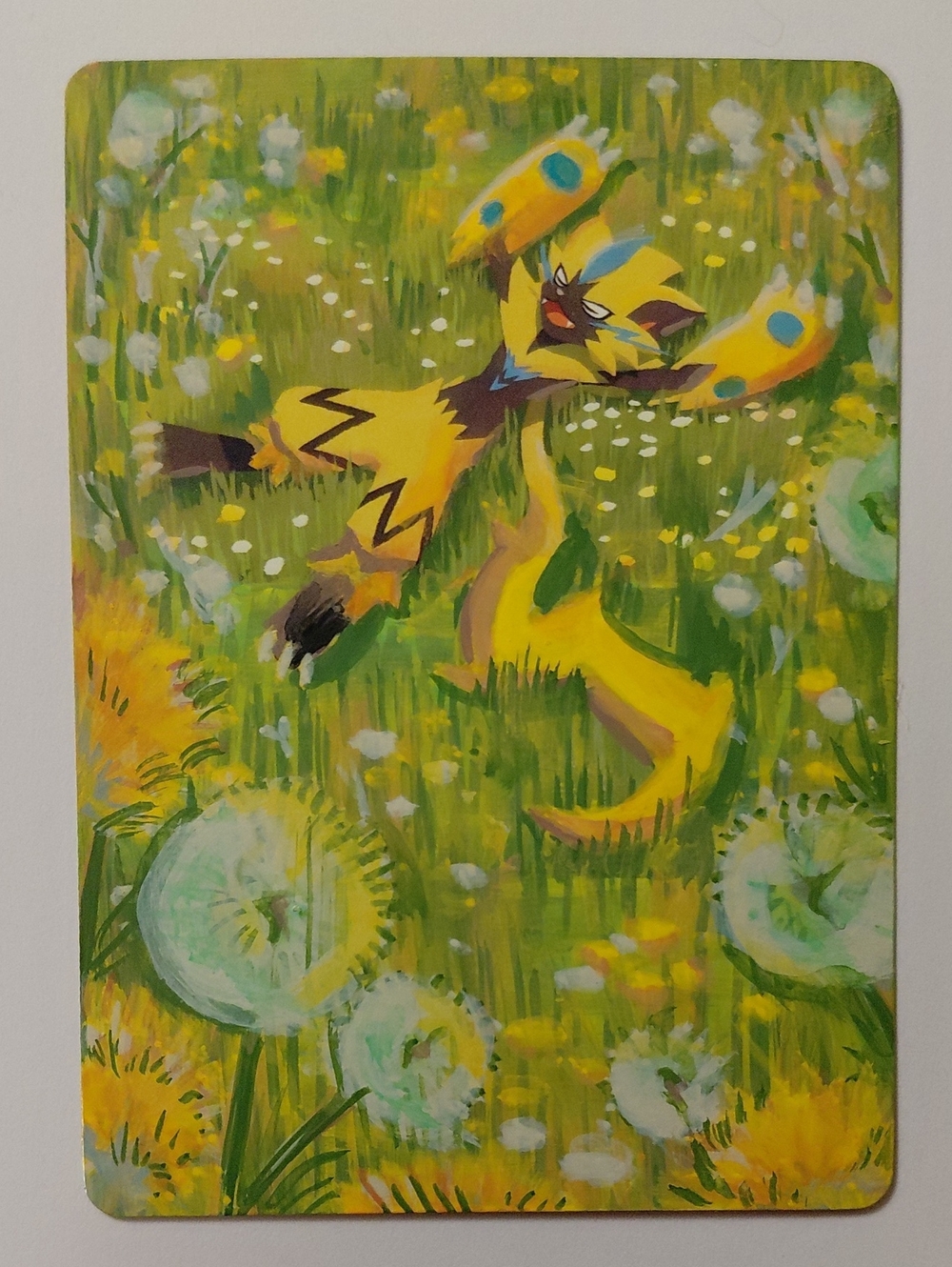 Hand-painted Altered Pokemon Card - Zeraora